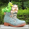 Sintechno Porcupine in Shoes Flower Pot, Blue SNF14187